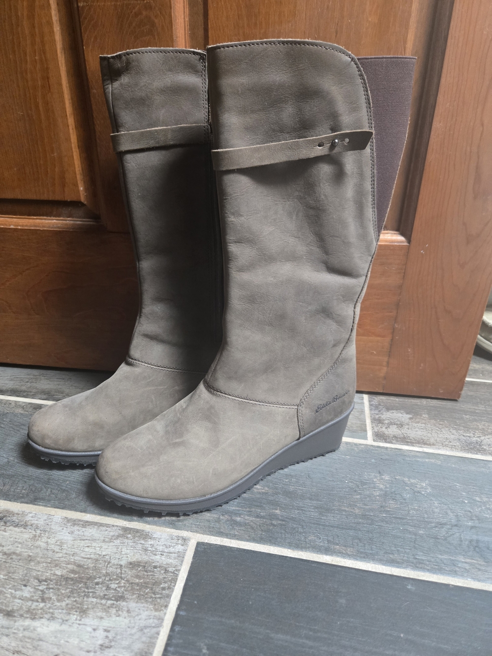 Eddie Bauer Taupe Wedge Knee-High Boots